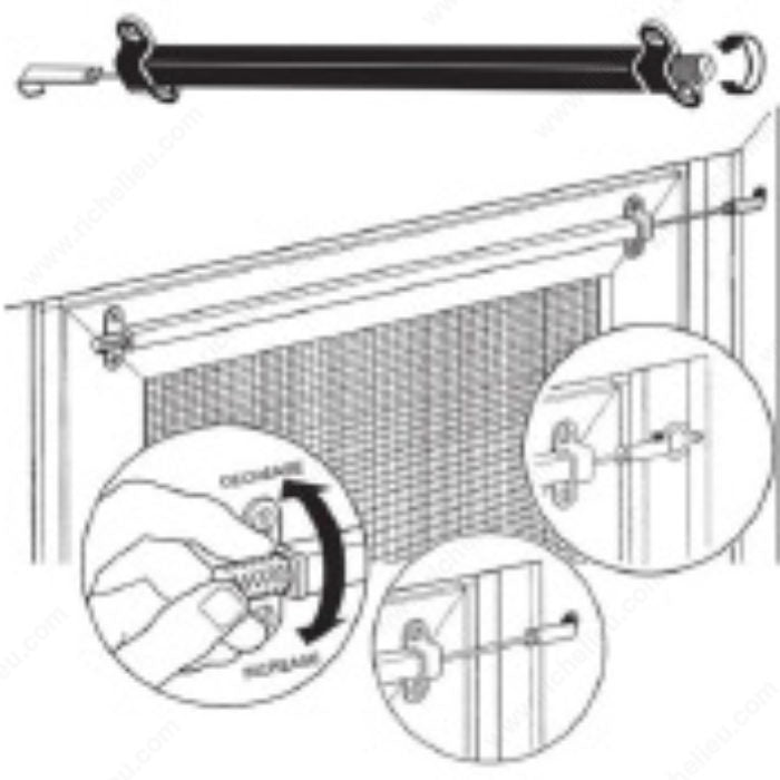 Ferme-porte automatique pour porte moustiquaire de patio