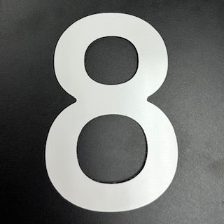 Numéro civique autocollant - Blanc