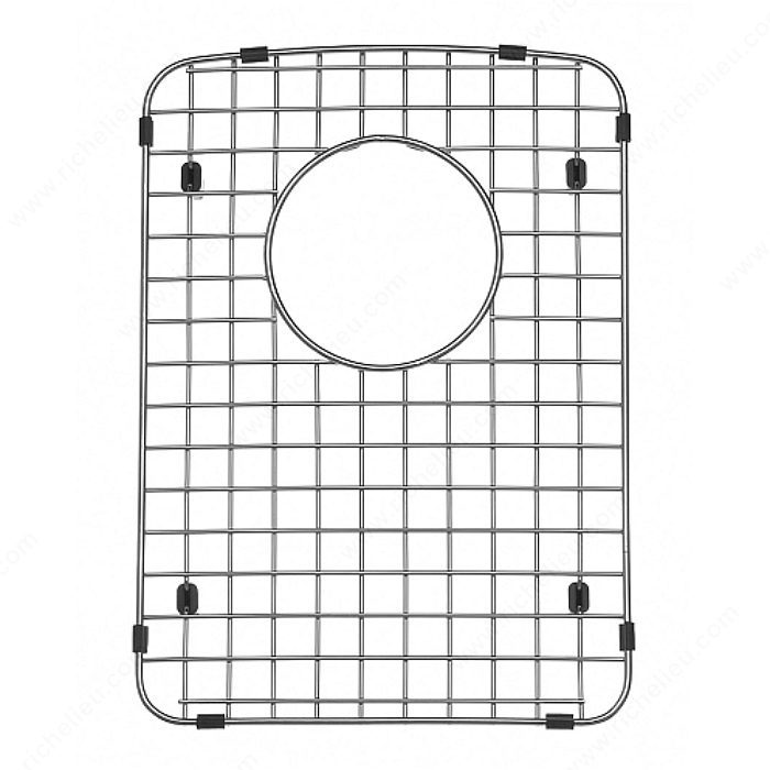 Grille double de fond d'évier de cuisine en silicone de VIGO, 15,13 po x  14,75 po, gris VGSG3618BL